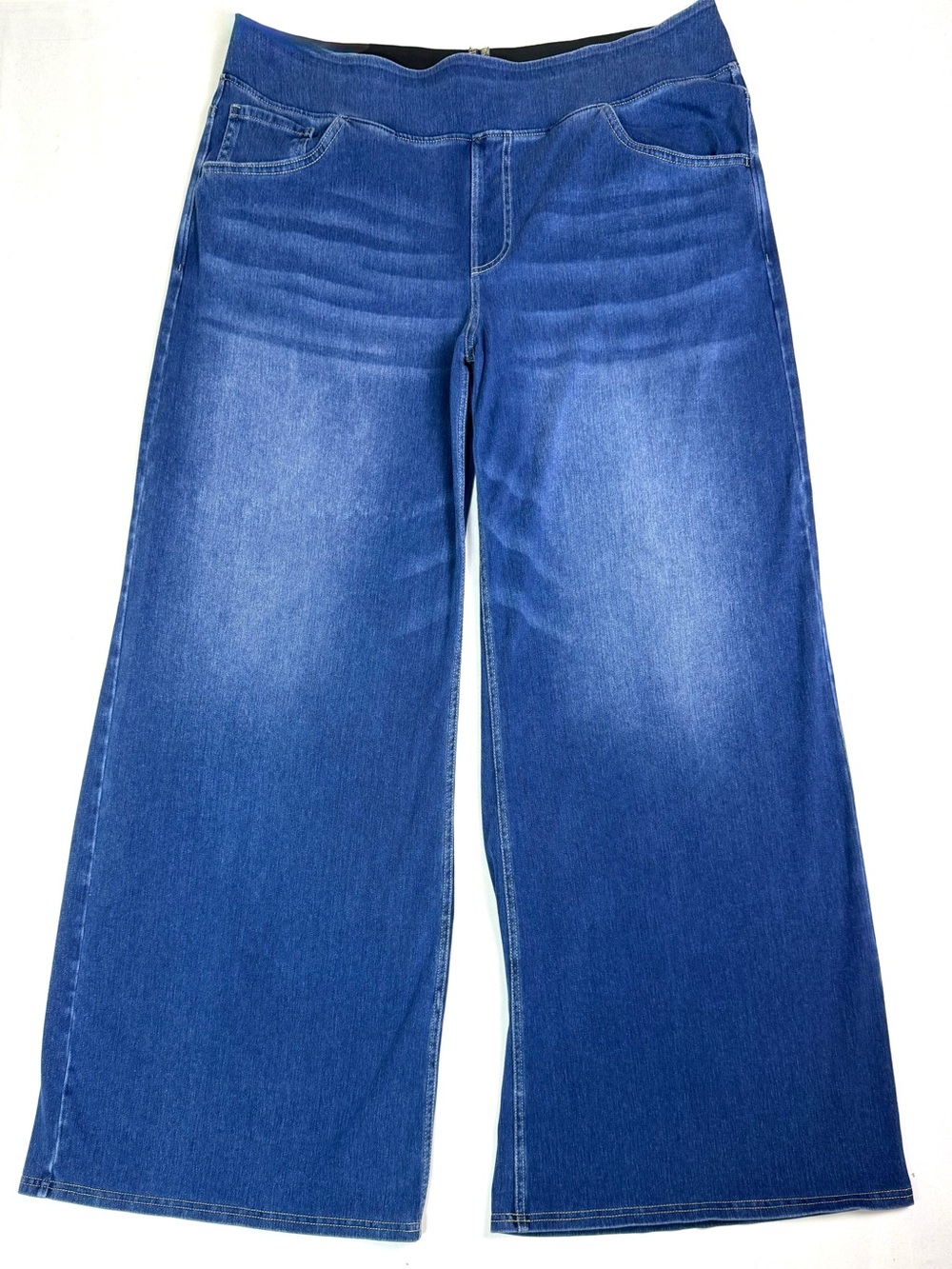 Halara Flex High Waisted Pull On Wide Leg Jeans Blue XXL 1X Tall